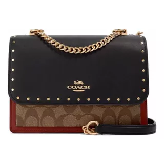 Bolsa Coach Crossbody Klare Lona Exclusiva Remache Original 