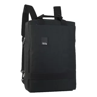 Mochila Travel Tech 27528 Porta Notebook Color Negro Diseño De La Tela Liso