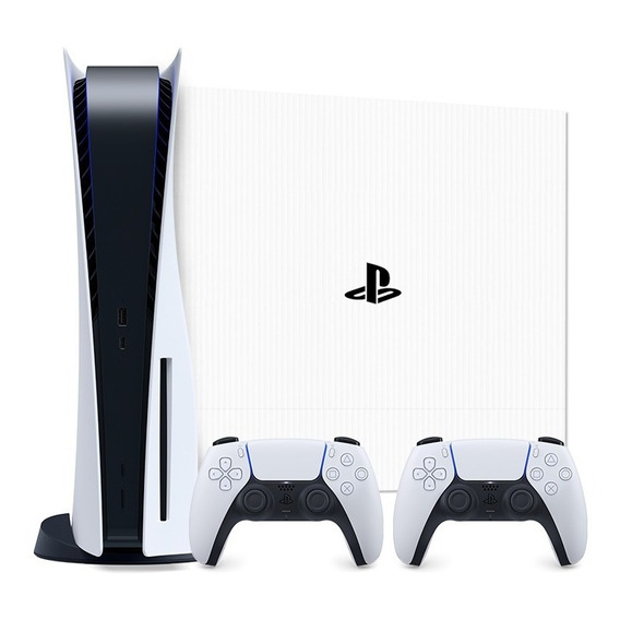 Sony PlayStation 5 825GB Extra DualSense Wireless Controller Bundle  color blanco y negro