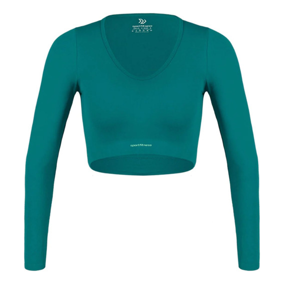 Top Con M/l Mujer Seamless Shake Sportfitness Azul Jade