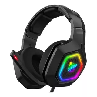 Audífonos Gamer Onikuma K10 Negro Con Luz  Rgb Led