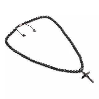 Collar Krasha Cruz De Piedras Y Acero De Hombre Hlifpc168 