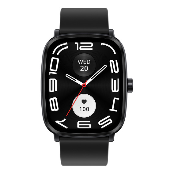 Haylou Rs5 Smartwatch 2.01  Pantalla Amoled Hd Llamada Bluetooth Asistente De Voz Reloj Inteligente Deportivo Con Función De Sos Resistente Al Agua Y Con Dos Correas, Ls19, Negro