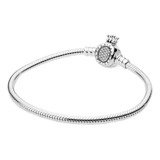 Pulsera Pandora Cierre Corona O Flexi Plata Ale 925