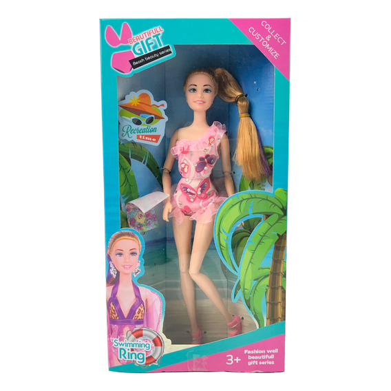 Kit De Muñecas Con Accesorios De Playa Vdm Toys