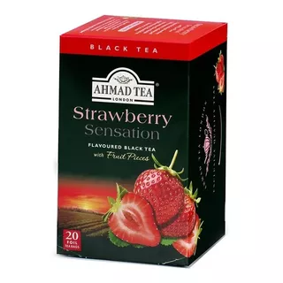 Té Ahmad Tea Té Negro Con Frutilla 20 Bolsitas  (pack 6)