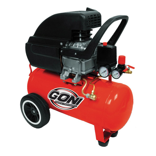 Compresor de aire eléctrico portátil Goni 975 28L 3.5hp 127V 60Hz rojo