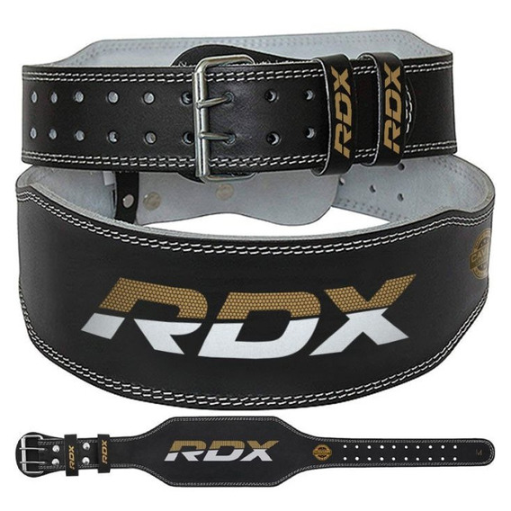 Cinturon De Cuero Rdx 4'' Para Levantamiento De Pesas