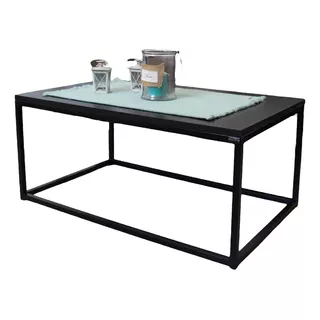 Mesa Ratona De Centro Mod Coffe  Total Black  Est Industrial