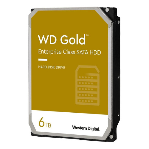 Disco duro interno Western Digital WD Gold WD6003FRYZ 6TB oro