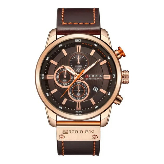 Reloj Curren 8291 Para Hombre Elegante De Lujo Color de la correa Dorado