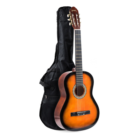 Guitarra Clásica Memphis 851 Sunburst Con Funda Orientación de la mano Diestro