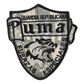 Parche Bordado Velcro Puma Guardia Republicana Dif Colores Color Pixelado