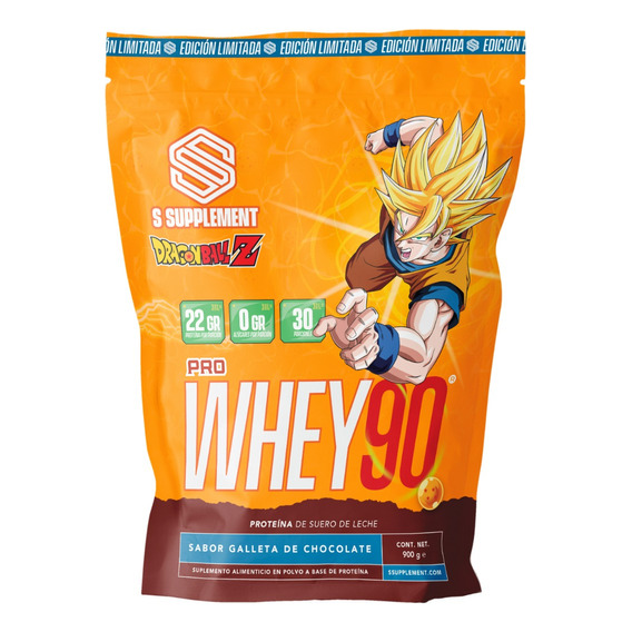 Proteína Pro Whey90 Dragon Ball Z 900gr S Supplement Sabor Chocolate