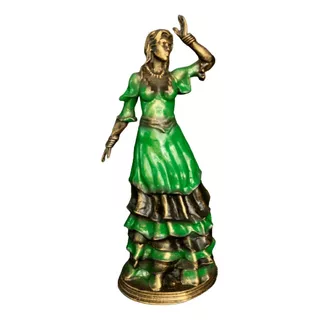 Estátua Cigana Esmeralda Exclusiva - Umbanda Candomblé Cor Verde