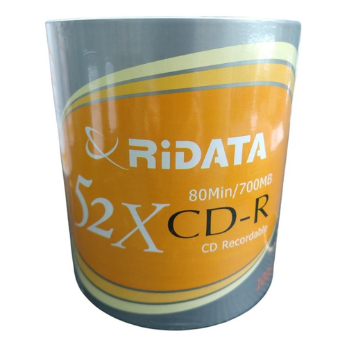 Disco Virgen Cd-r Ridata De 52x Por 100 Unidades