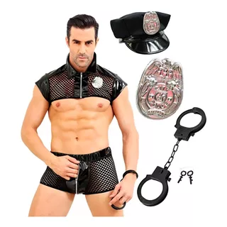 Disfraz Hombre Sexy De Policía Fantasía Erótica Sensual