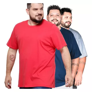 Kit 5 Camisetas Extra Grande Plus Size Masculina Xg  Blusa