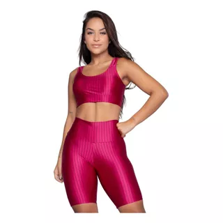 Conjunto Fitness Bermuda + Top New Zig 3d Bojo Academia