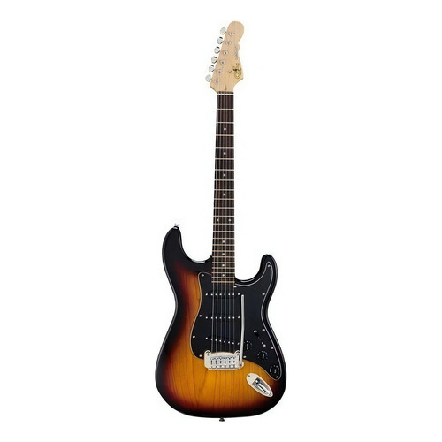 Guitarra eléctrica G&L Tribute Legacy de fresno/tilo 3-tone sunburst brillante con diapasón de arce