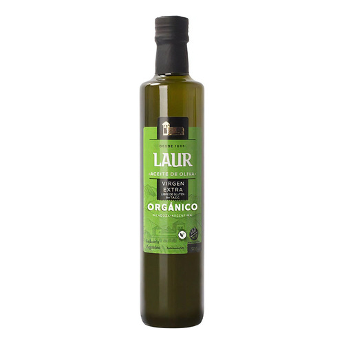 Aceite de oliva Laur extra virgen orgánico sin tacc 500ml