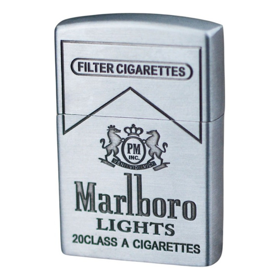 Encendedor Tipo Cromo Personalizado Cigarrillos Marlboro Pla