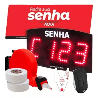 Dispensador De Senha C 2000 Senhas Placa E Painel Sequencial