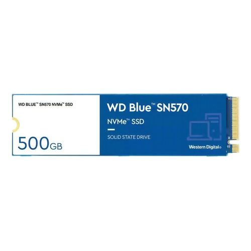 Disco Solido Ssd Wd 500gb Nvme Pcie M2 3500mb/s Blue Sn570