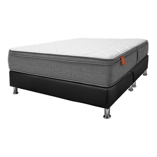 Colchón Firme Doble 140 Pedic Esencial + Base Acacia Color Blanco