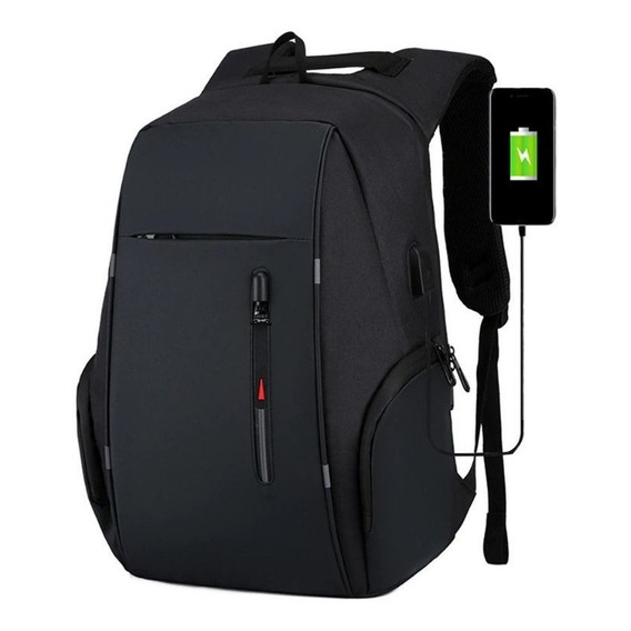 Mochila Antirrobo Impermeable Con Laterales Usb