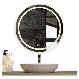 Espejo Circular Touch Decorativos Para Baño Con Luces Led