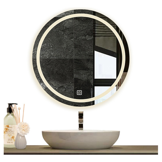 Espejo Circular Touch Decorativos Para Baño Con Luces Led