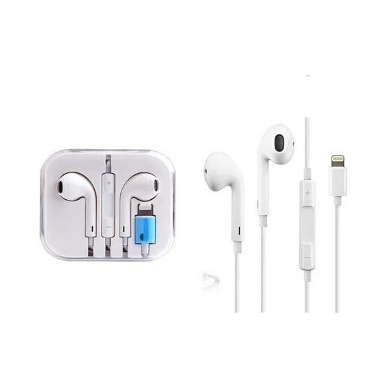 Auriculares Intrauditivos Con Microfono De Cable Para iPhone Color Blanco