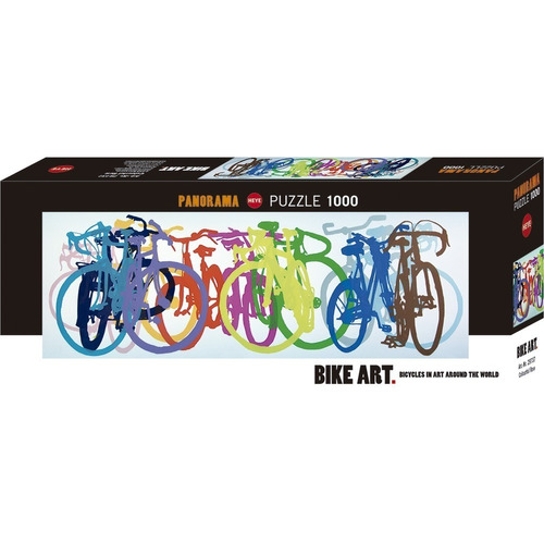 Rompecabezas Panorámico Heye Bicicleta De Colores 1000 Piezas 14+