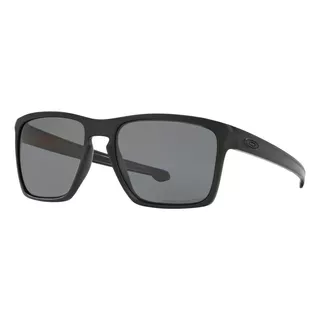 Anteojos De Sol Oakley Sliver Xl Extra Large Con Marco De O Matter Color Polished Black, Lente Black De Plutonite Iridium, Varilla Polished Black De O Matter - Oo9341