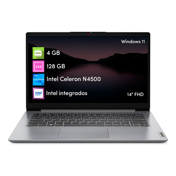 Notebook Lenovo Ideapad Celeron 4gb 128gb Ssd 14 Fhd W11 Pro
