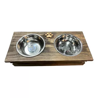 Comedero En Altura Para Perros Gatos 10 Cm + Bowls De Acero 