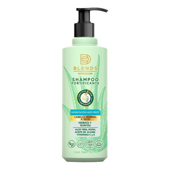  Shampoo Fortificante Hidratación Blends Botanicare 350ml