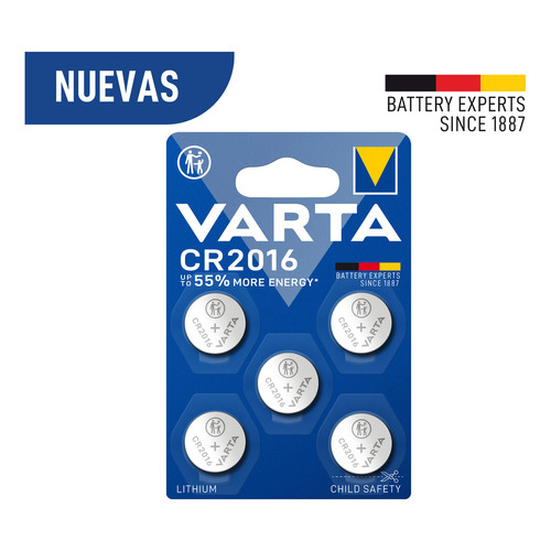 Pila Litio Varta Cr2016 Blister X 5