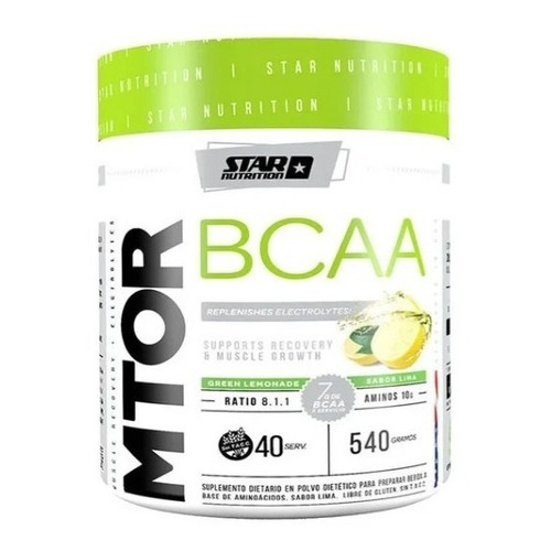 Mtor Bcaa 540 Gr Formula Mejorada Star Nutrition Sabor Green Lemonade