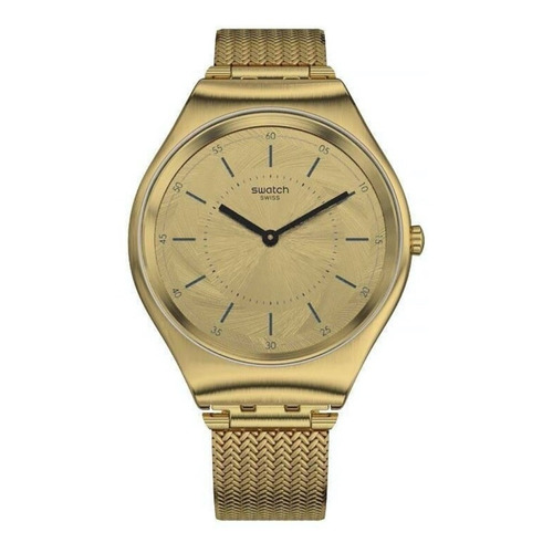 Reloj Swatch Unisex Skin Irony Syxg102m Skindoro Color de la malla Dorado Color del bisel Dorado Color del fondo Dorado