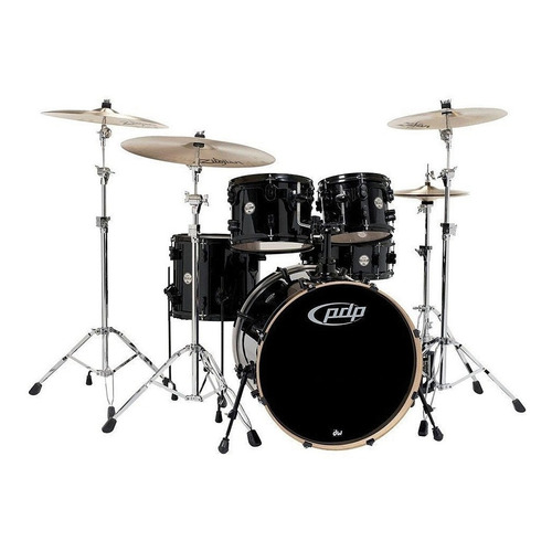 Batería Pdp Concept Maple 5 Cuerpos Bombo 22'' Pdcm2215 Color Pearlescent Black