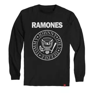 Camiseta Ramones Banda Manga Longa Camisa Manga Comprida