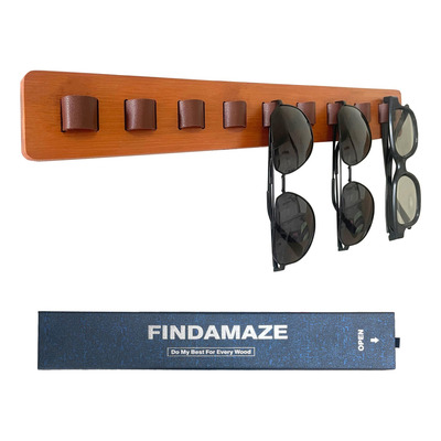 Findamaze Organizador De Lentes De Sol, Soporte De Madera Pa