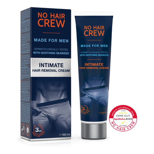 No Hair Crew intimate crema depilatoria partes intimas para hombre 100 ml