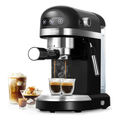 Máquina de Espresso y Cappuccino 20 Bares,Cafetera Espresso Electricas con Espumadora de Leche,Pantalla Táctil Compacta Máquina de Café para Capuchinos,Latte y Macchiato,1.4L Tanque de Agua,1350W