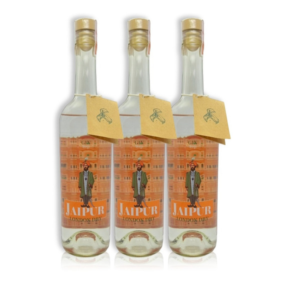 Gin Jaipur London Dry Cítrico Destilado Kit X3u 750ml