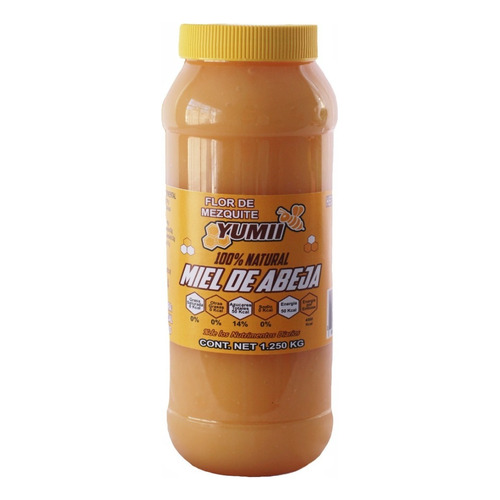 Yumii miel mantequilla abeja 100% virgen flor de mezquite 1.25 Kg