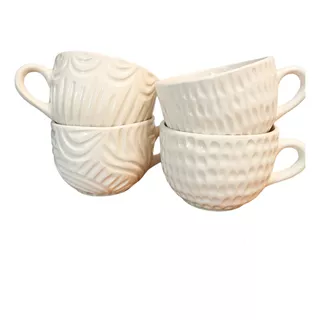 Taza Tazon De Ceramica Con Diseño Grande Artesanal 