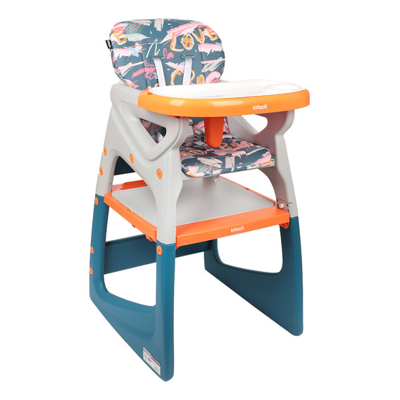 Silla Comer Alta Sit-up Plus Naranja/azul Infanti